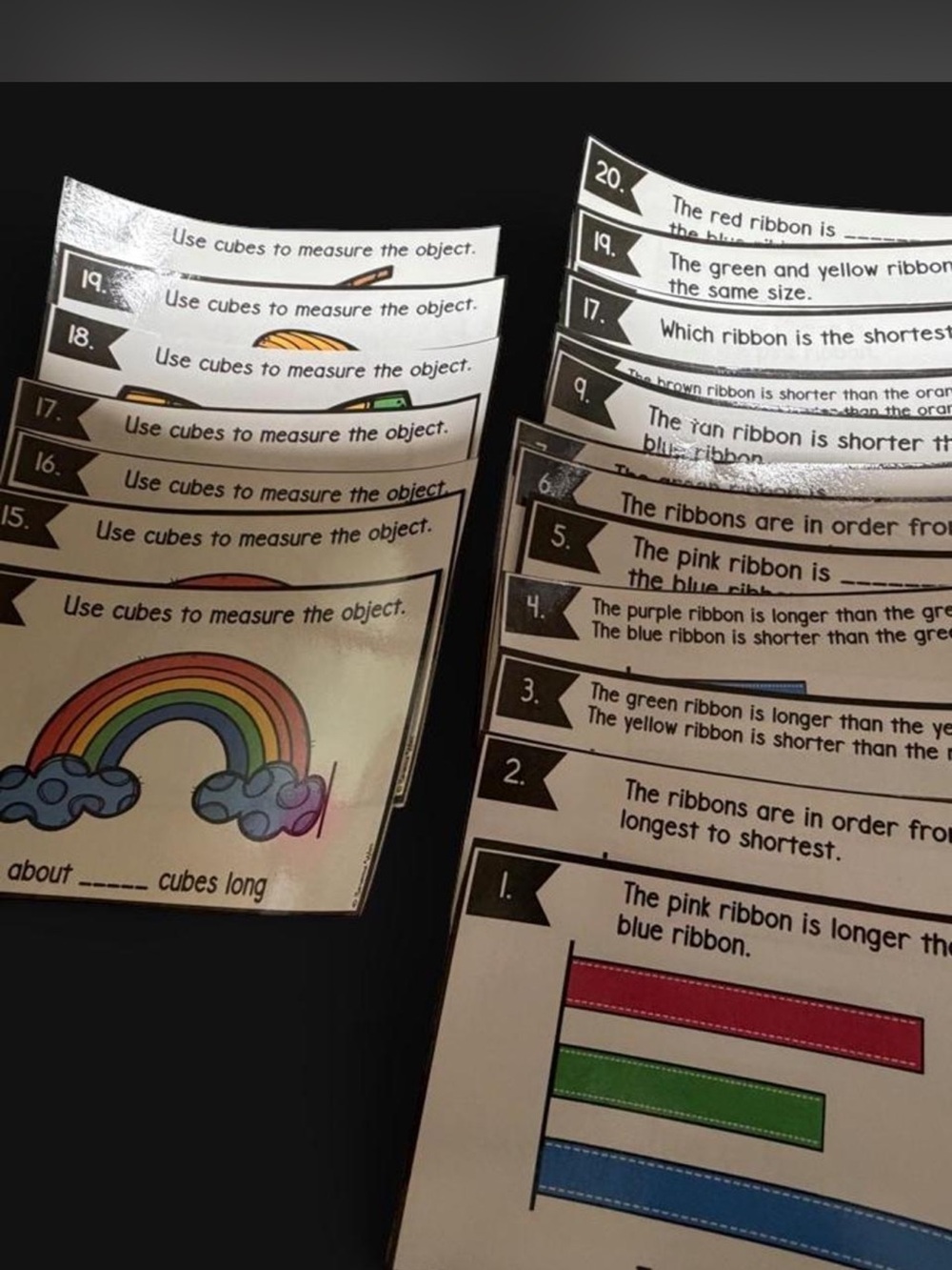 Measurement Activity Cards